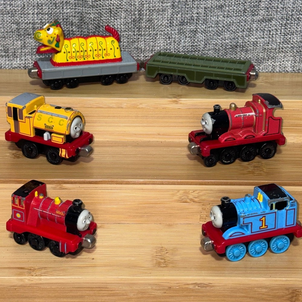Thomas & Friends Take Along Diecast Train Lot 6 James Mike Ben Dragon Flatbed